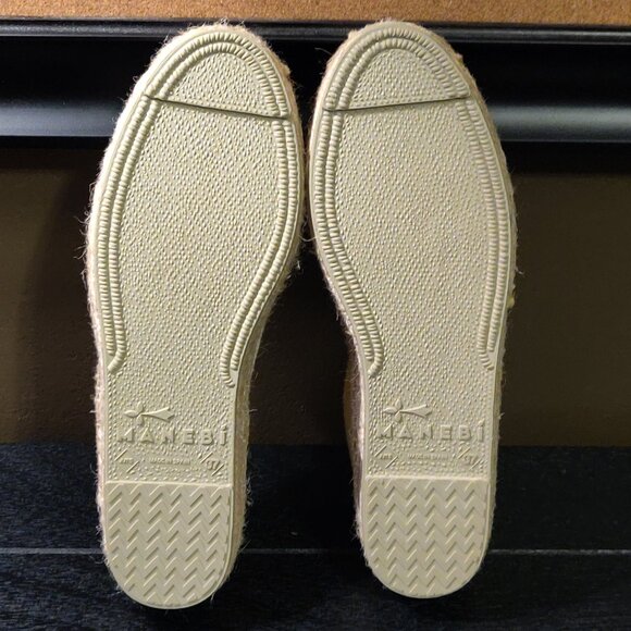 Manebi Jute Double Sole Yellow/White Stripe Espadrilles NWOB SIZE EU 37/… - Picture 6 of 8